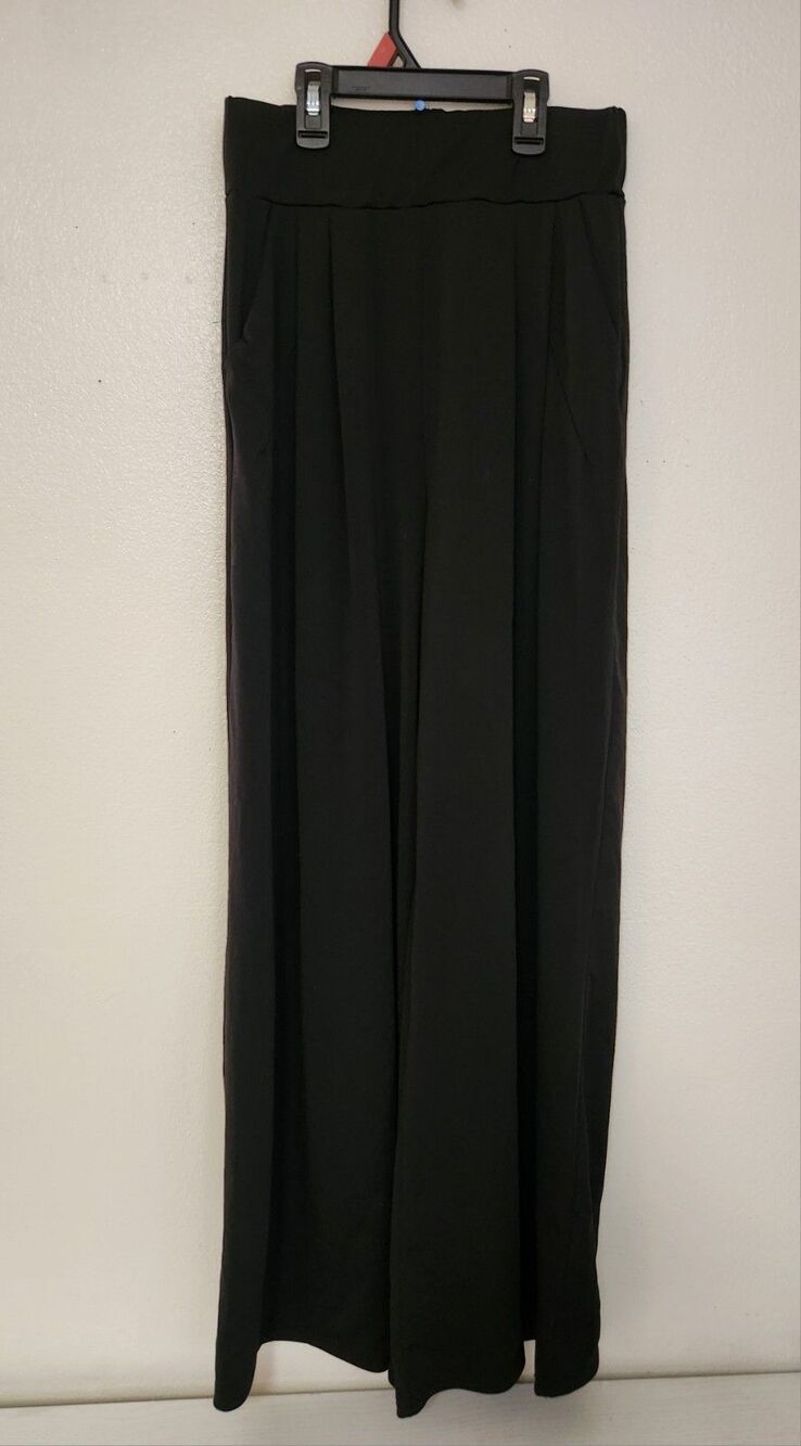 Hot Sale Fashion Women Solid Color High Waist Casual Loose Straight Legs Pants